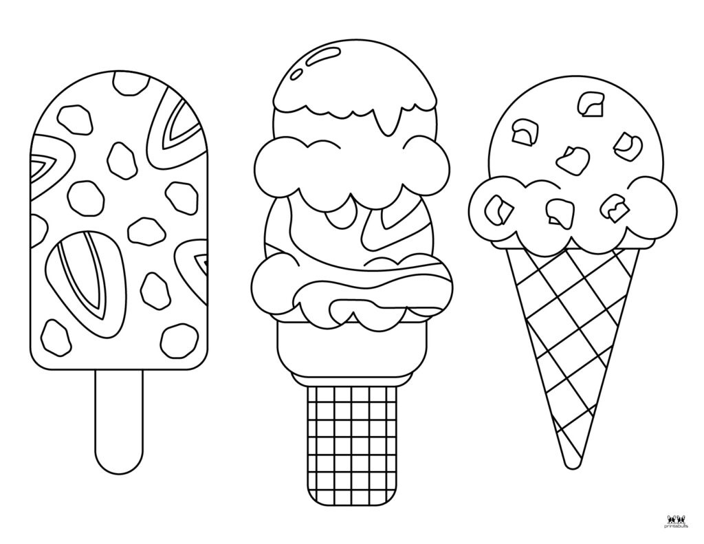 Ice Cream Coloring Pages - 26 Printable Pages | Printabulls intended for Ice Cream Color Pages Printable Free