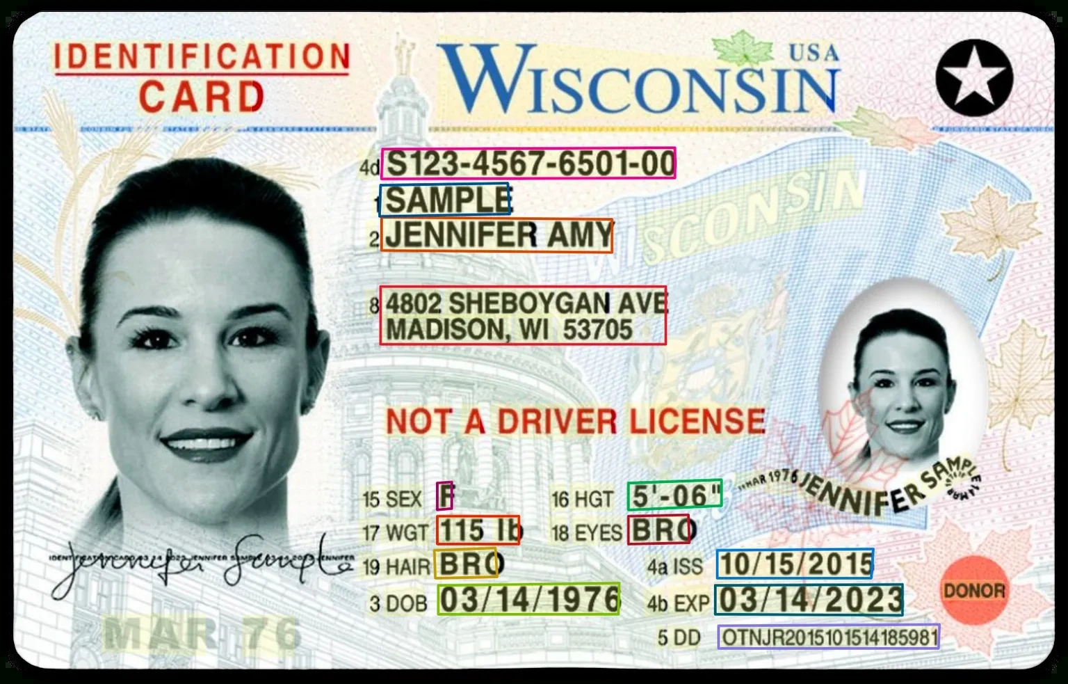 Id Cards And Passports Ocr | Parsio regarding Free Printable Fake Drivers License