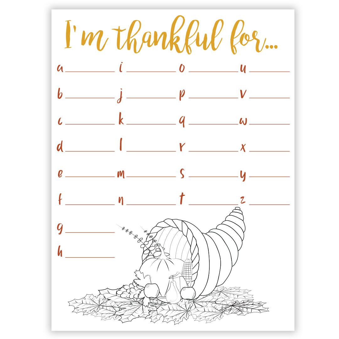 I&amp;#039;M Thankful For Gratitude Worksheet - Digital Download for Free Printable Gratitude Worksheets
