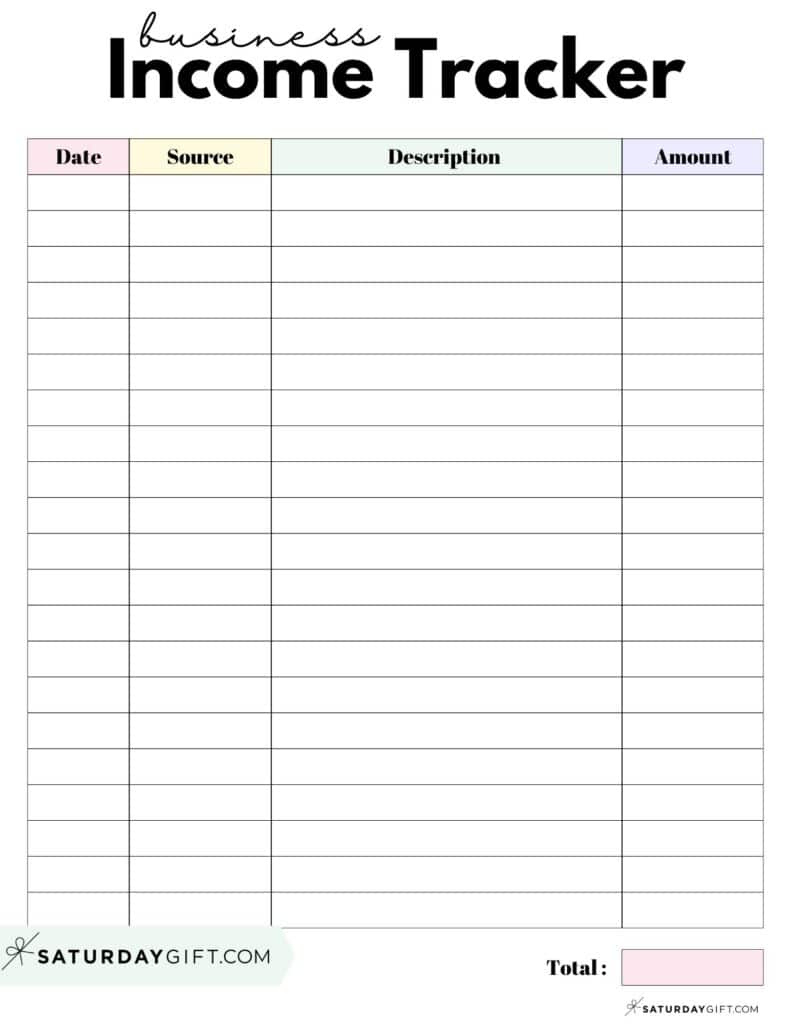 Income Tracker Printable - 19 Cute &amp;amp; Free Printable Templates inside Free Printable Income And Expense Form