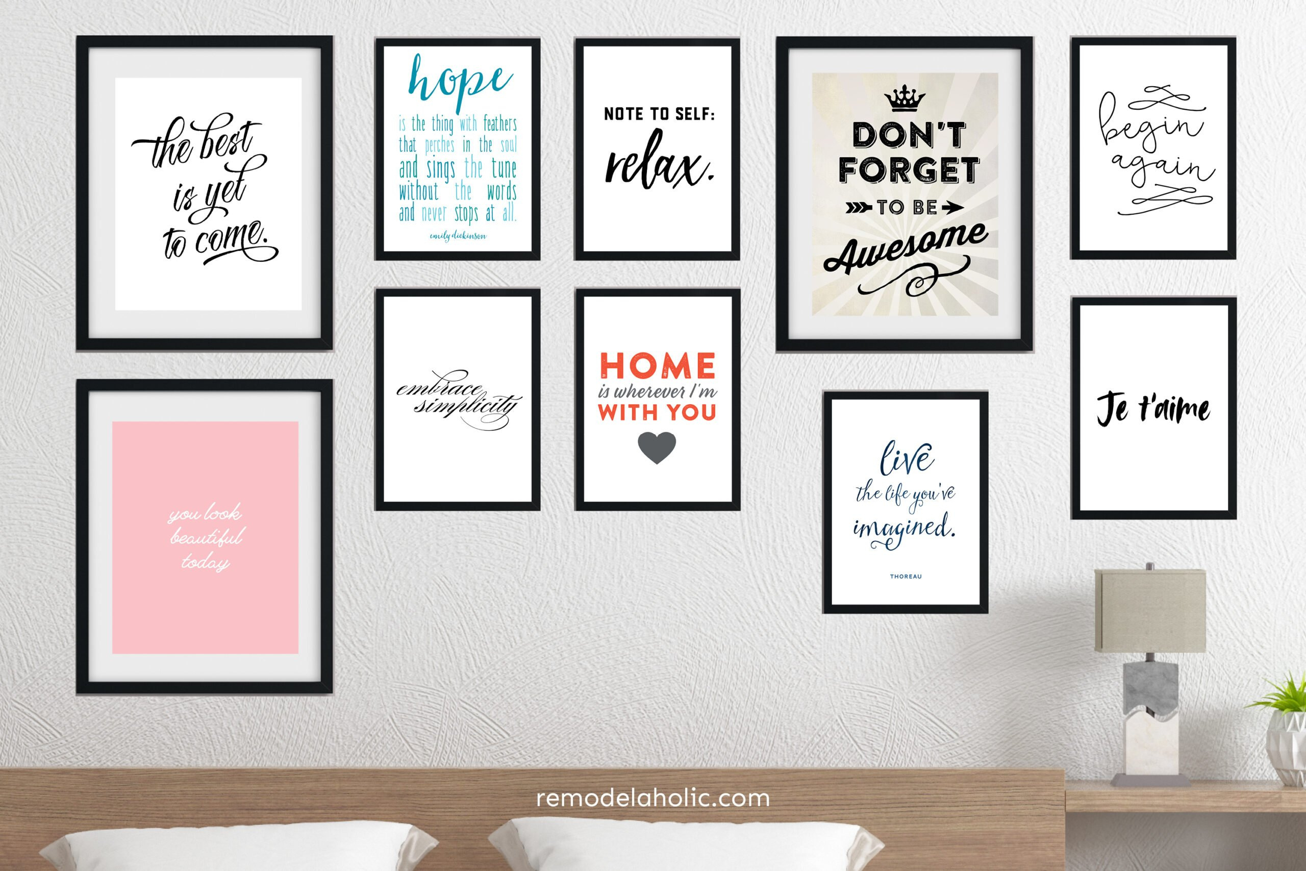 Inspirational Free Printable Wall Art For Bedroom Decor inside Free Gallery Wall Printables