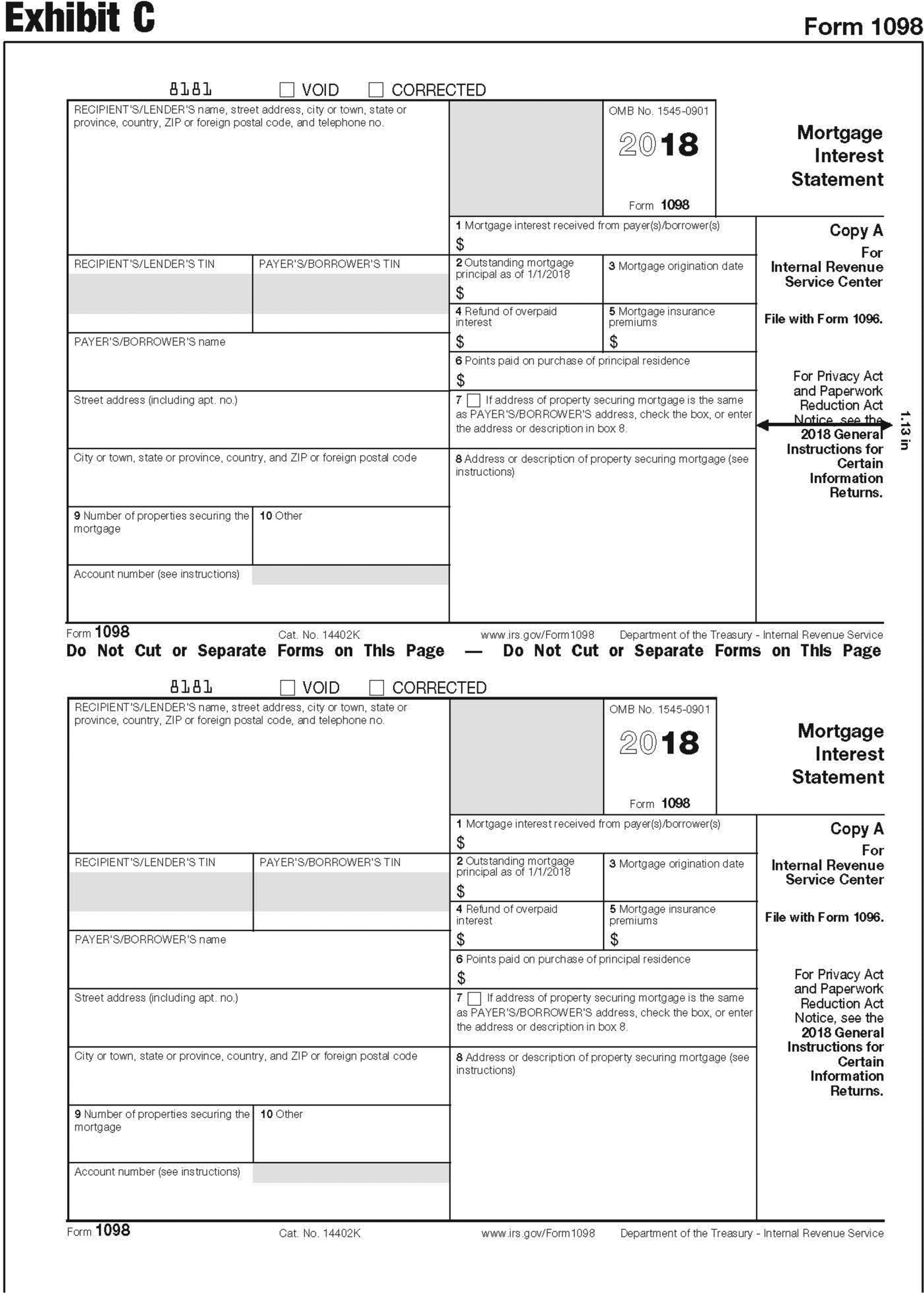 Internal Revenue Bulletin: 2018-39 | Internal Revenue Service within Free Printable 1099 Form 2018