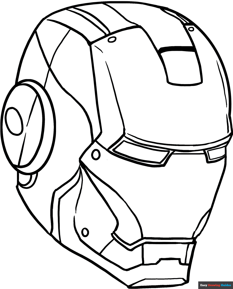 Iron Man Mask Coloring Page | Easy Drawing Guides regarding Free Printable Ironman Mask