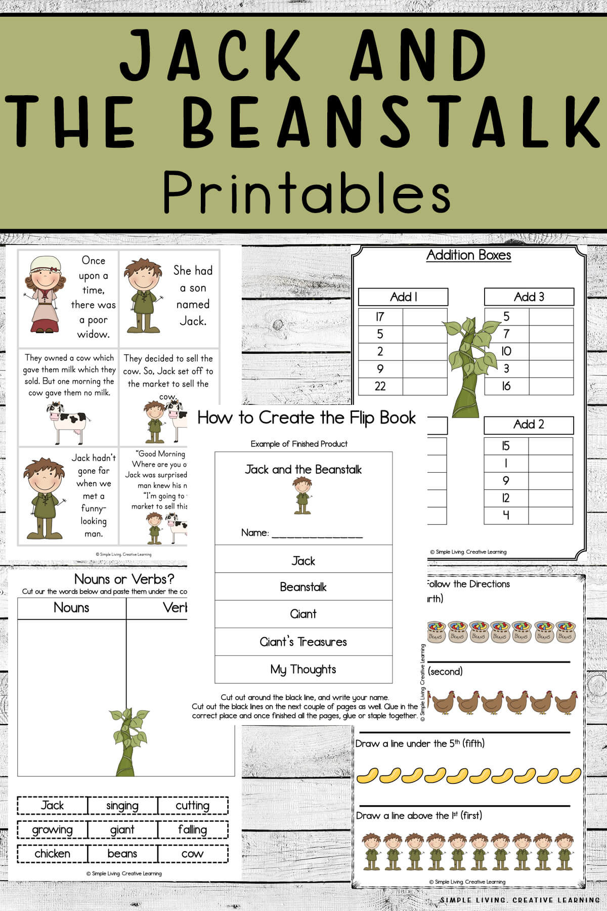 Jack And The Beanstalk Printable Pack - Simple Living. Creative inside Jack And The Beanstalk Free Printable Activities