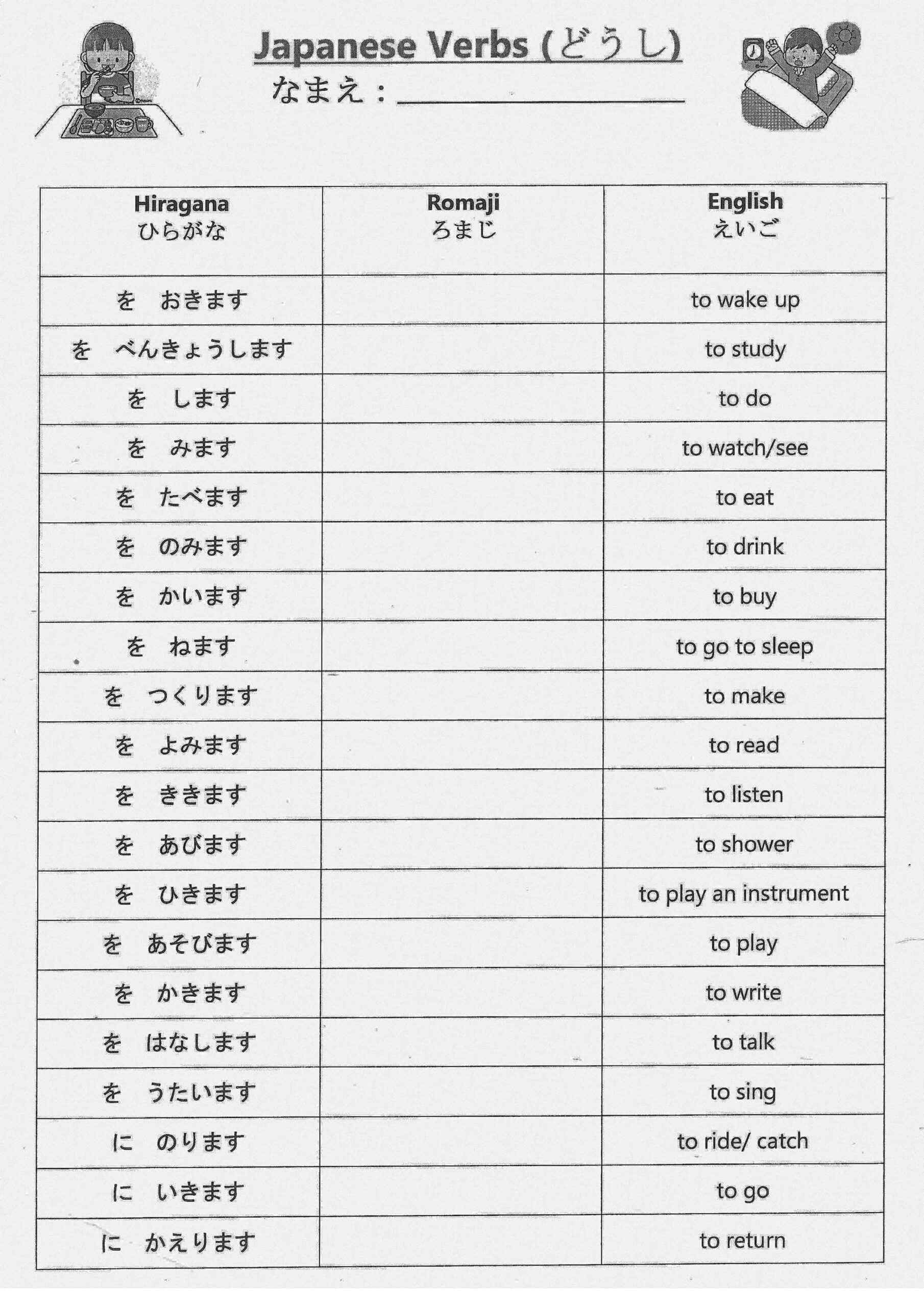 Japanese Worksheets • Marimosou - Worksheets Library intended for Free Printable Japanese Language Worksheets