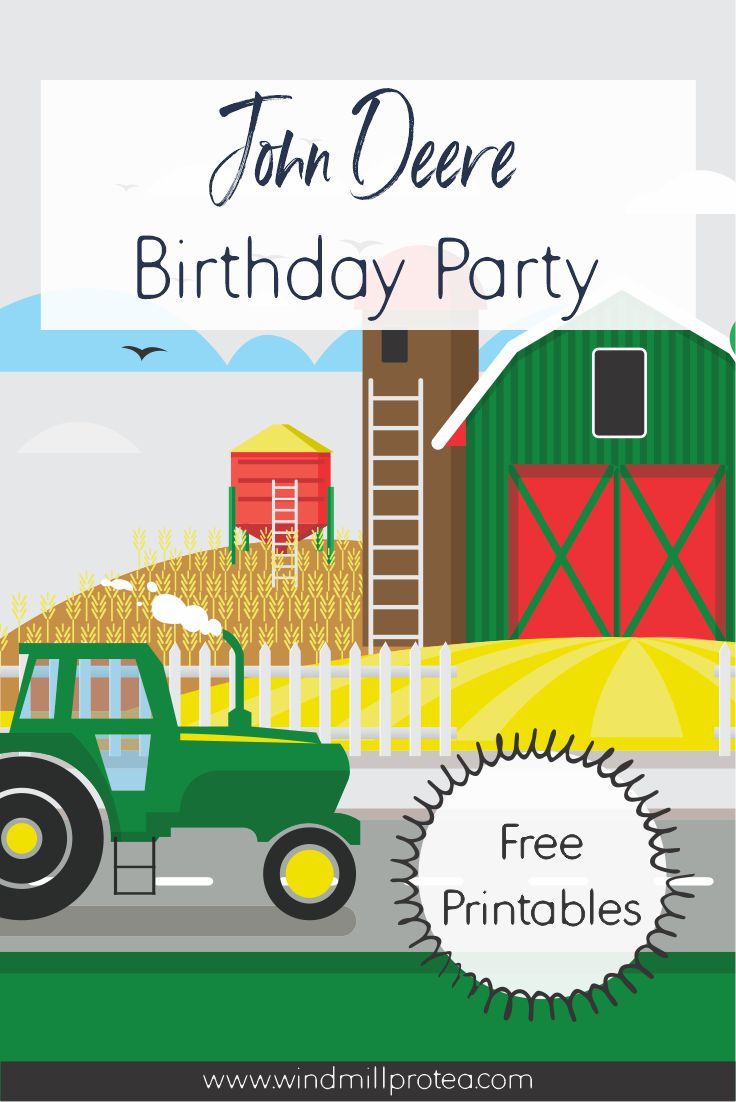 John Deere Birthday Party - Kids Parties - Windmill & Protea regarding Free Printable John Deere Food Labels