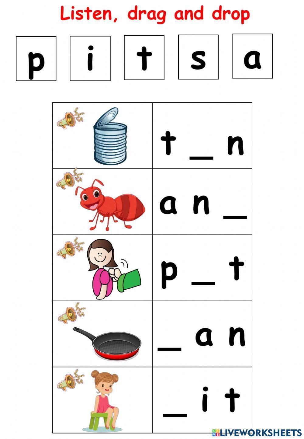 Jolly Phonics Worksheets(S, A, T, I, P , N) - Worksheets Library intended for Jolly Phonics Worksheets Free Printable