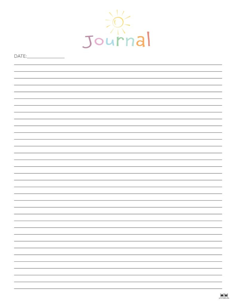 Journal Templates & Pages - 25 Free Printables | Printabulls inside Free Printable Journal Templates