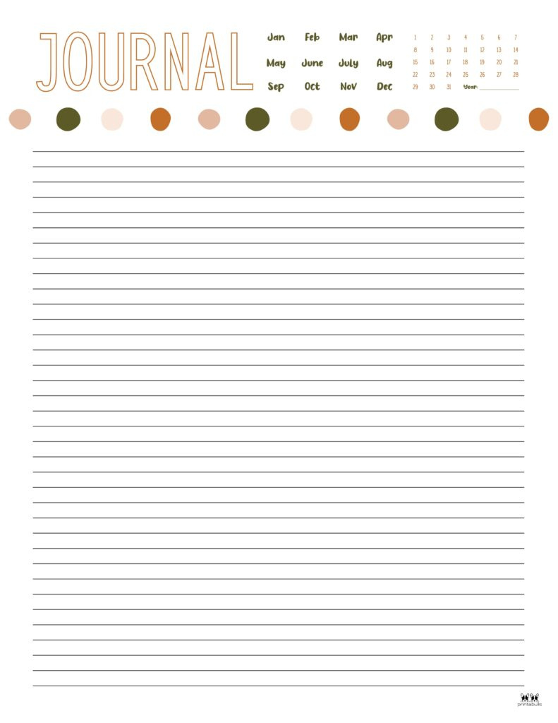 Journal Templates & Pages - 25 Free Printables | Printabulls throughout Journal Printables Free