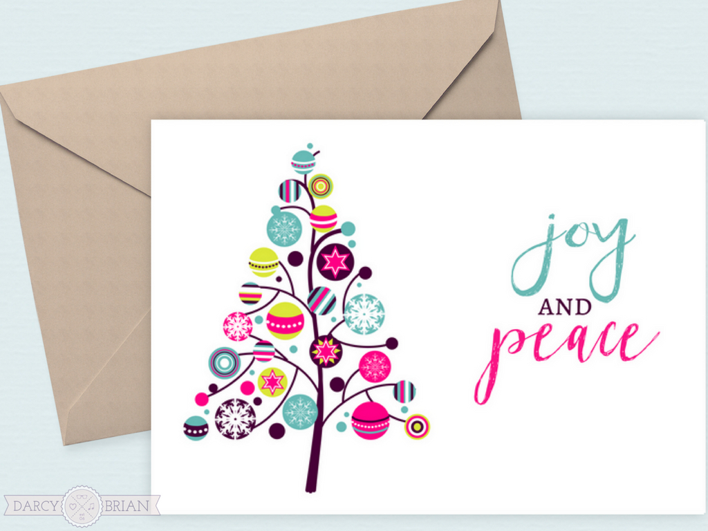 Joy And Peace Free Printable Holiday Cards within Free Printable Happy Holidays Greeting Cards