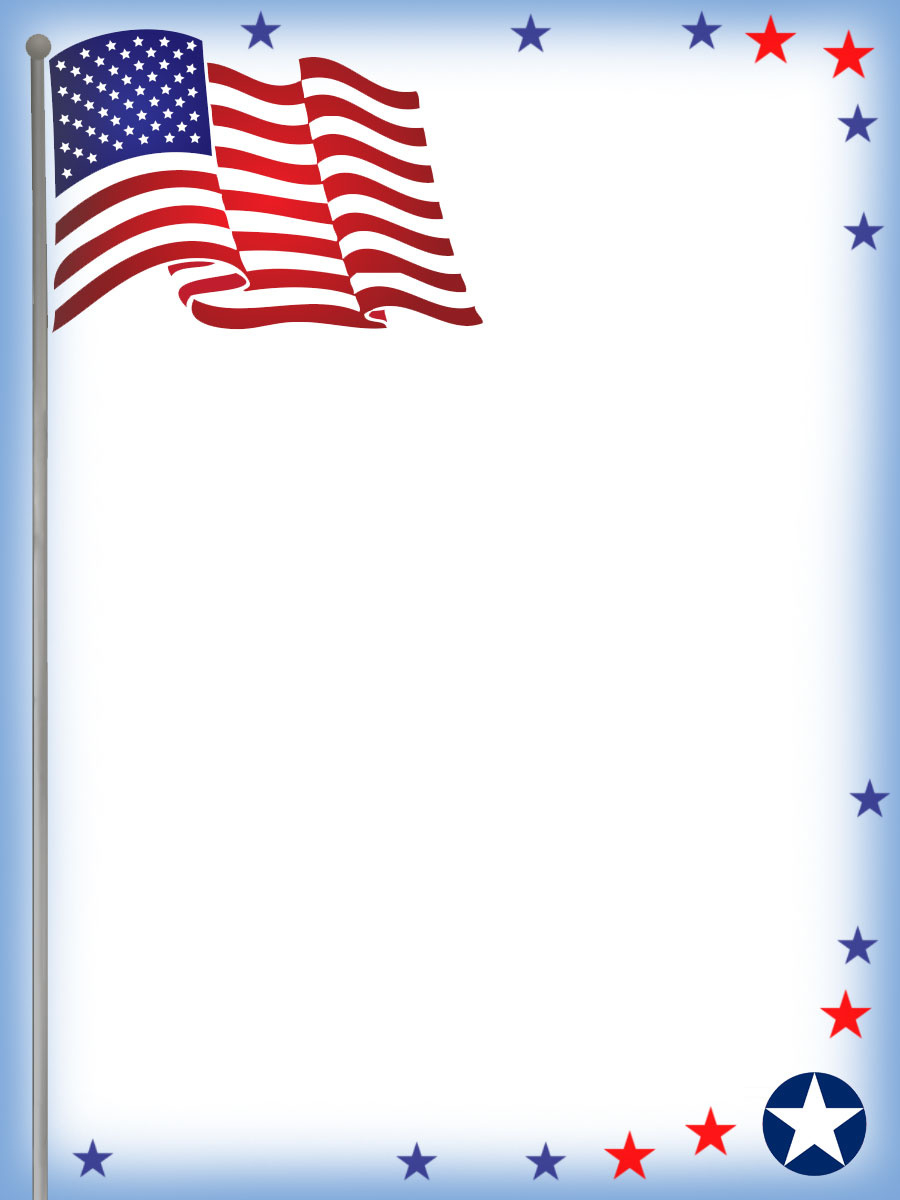 July Fourth Stationery: Usa Flag Notepaper - Rooftop Post Printables intended for Free Printable 4Th Of July Stationery
