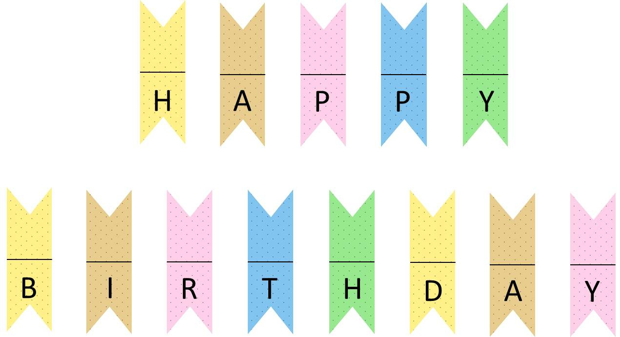 Keeping It Real: Happy Birthday Mini Banner/Cake Banner (Free for Free Printable Cake Bunting Template