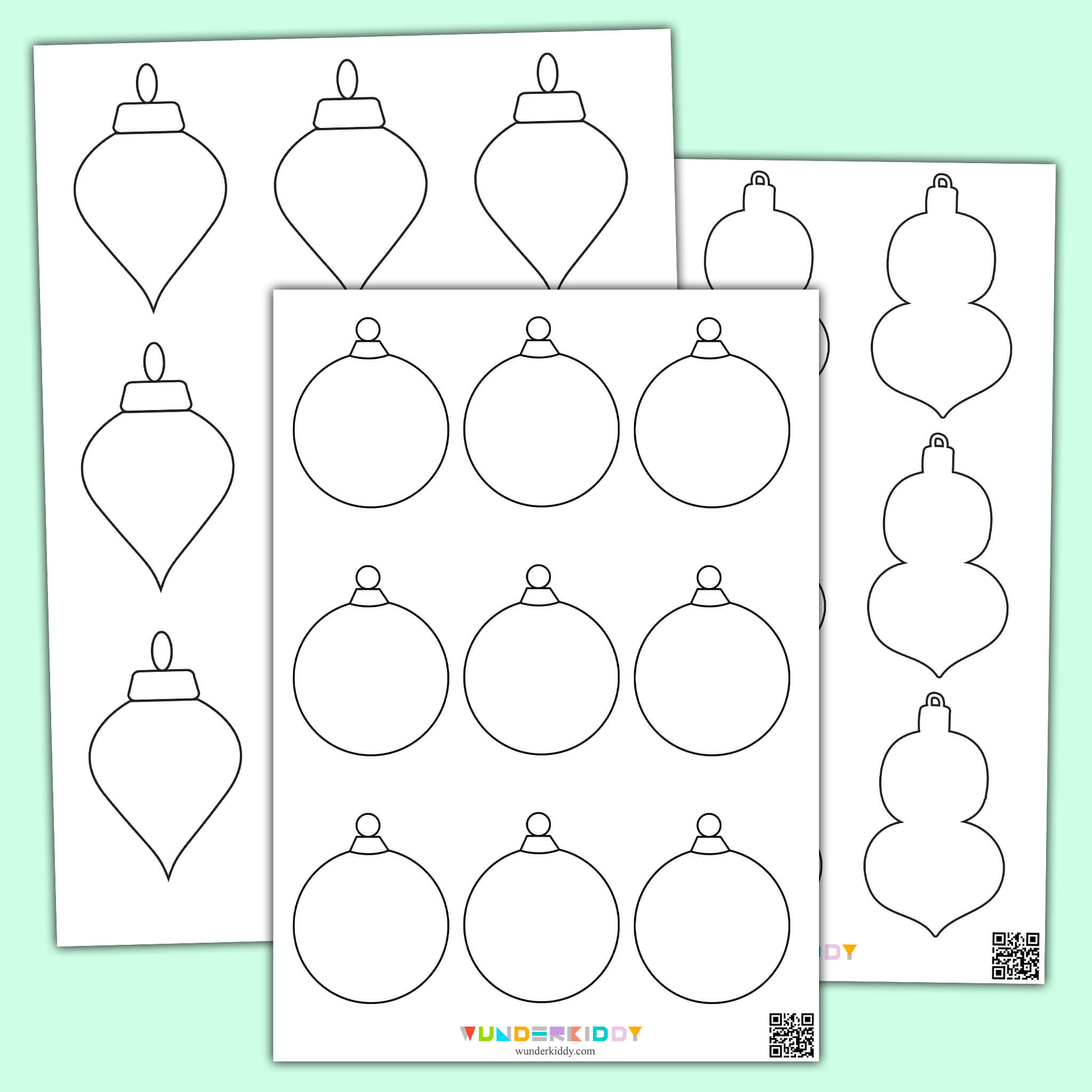 Kostenlose Malvorlage Für Weihnachtsbaumschmuck Als Pdf for Free Printable Christmas Ornaments