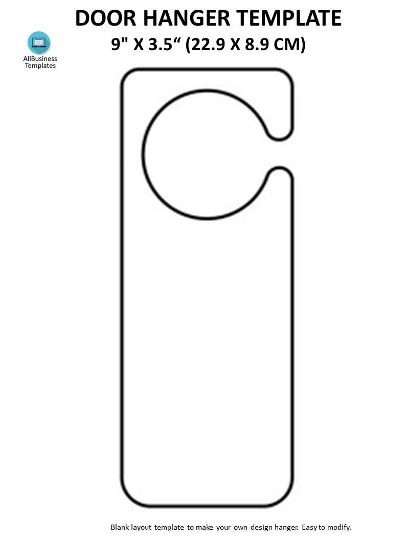 Kostenloses Door Hanger Template inside Free Printable Door Knob Hanger Template