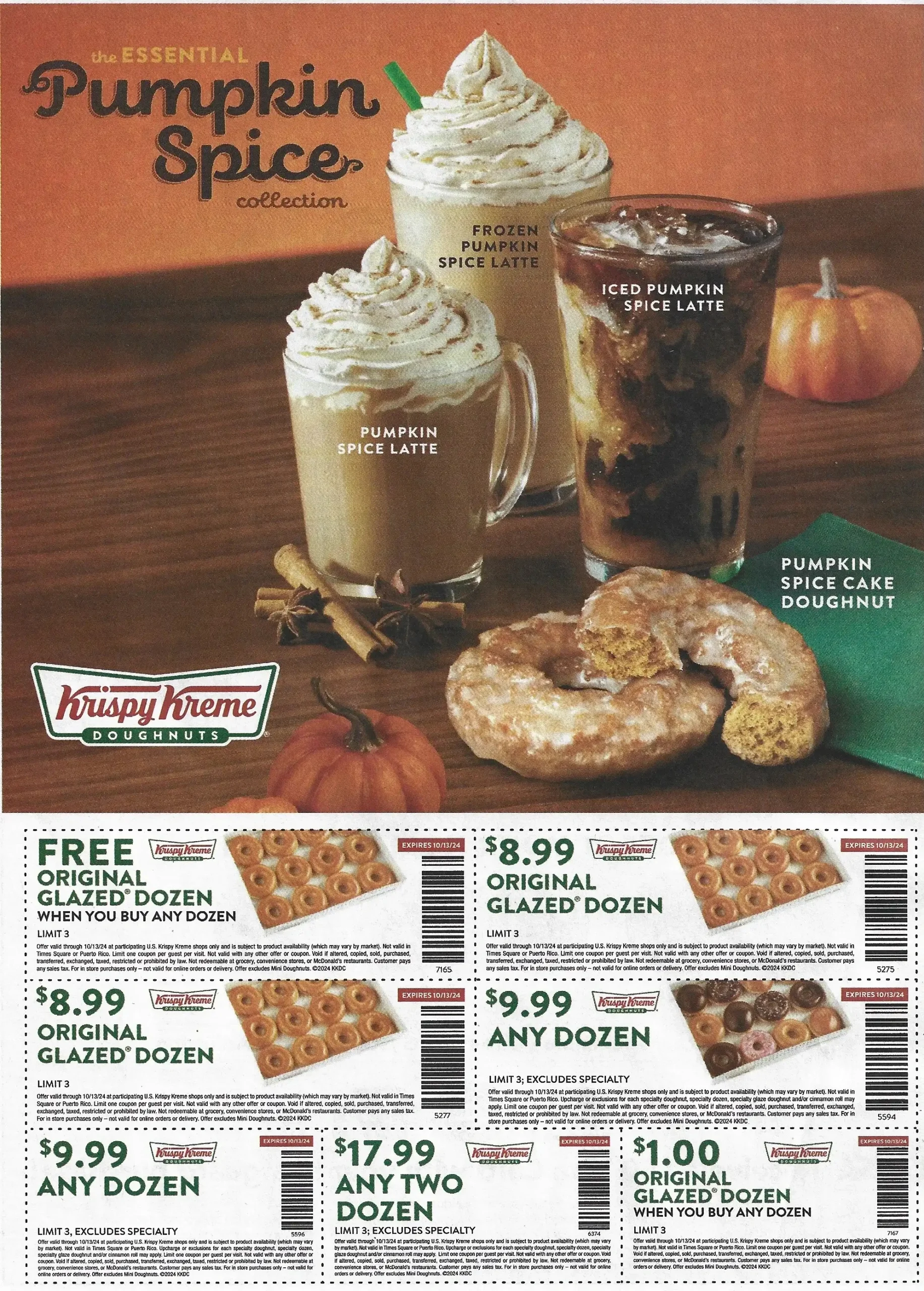 Krispy Kreme Doughnuts Coupons - Expires 10/13/2024 with Free Printable Krispy Kreme Coupons