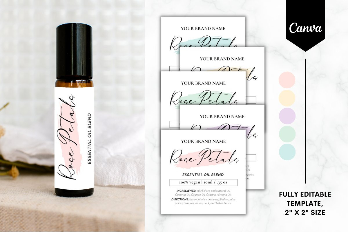 Labels For 10Ml Roller Bottlespixel Perfect - One Drop throughout Free Printable Roller Bottle Labels