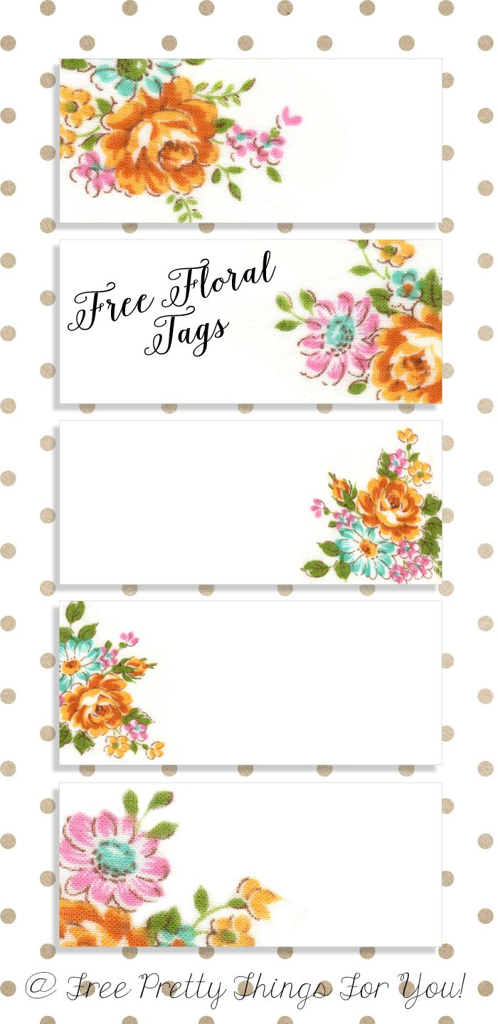 Labels: Pretty Floral Vintagetags within Free Printable Floral Labels