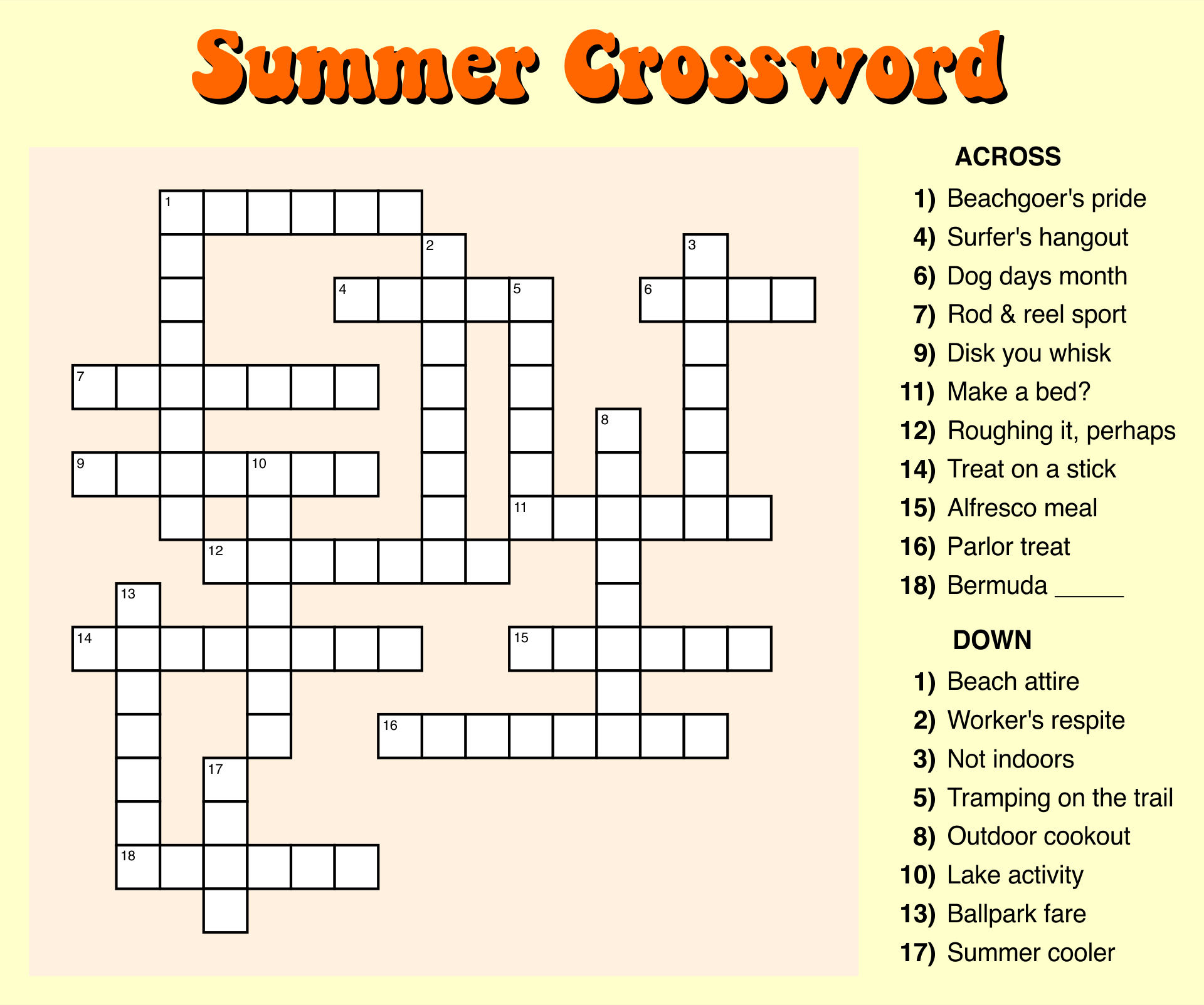 Large Print Easy Crossword Puzzles - 10 Free Pdf Printables pertaining to Free Printable Crosswords Easy