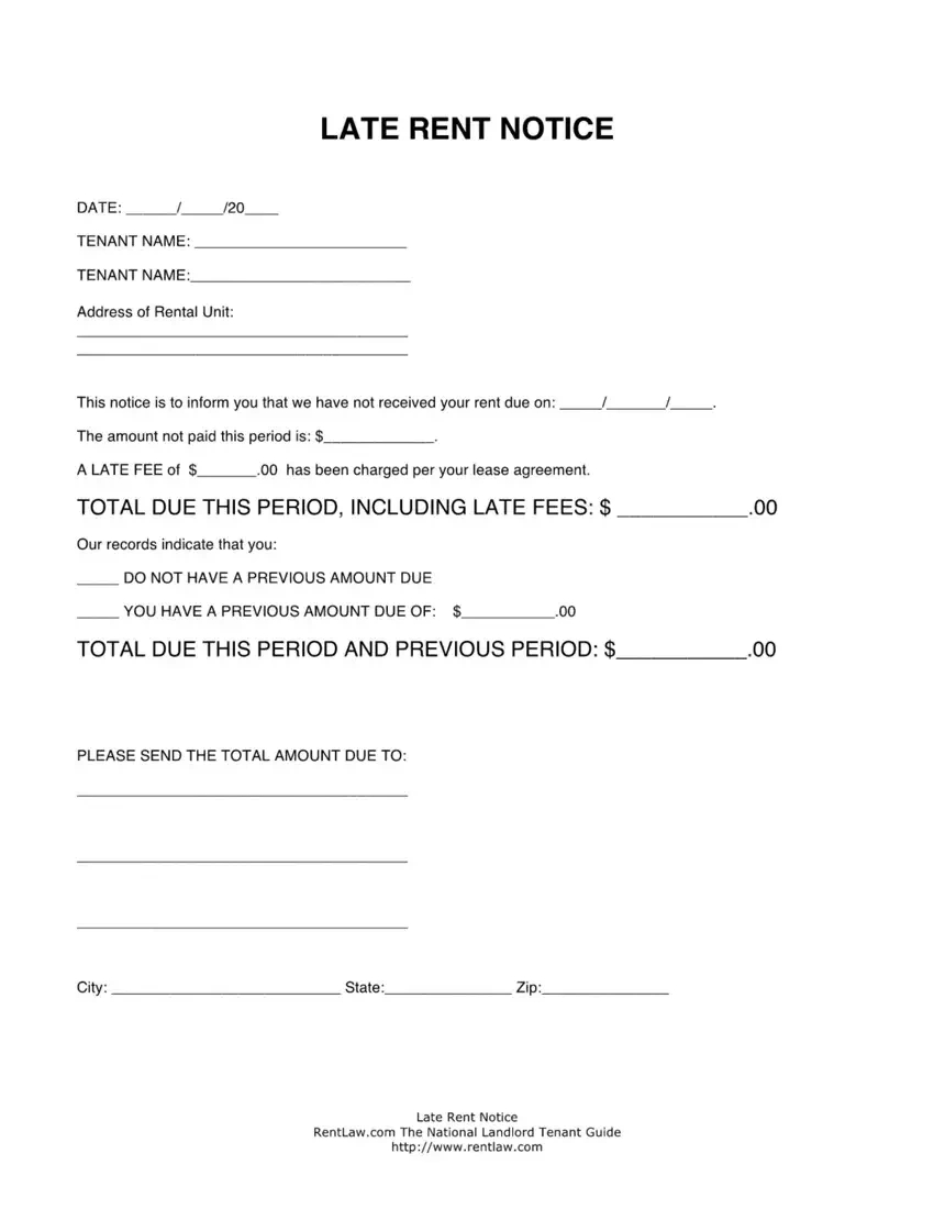 Late Rent Letter Form ≡ Fill Out Printable Pdf Forms Online within Free Printable Late Rent Notice