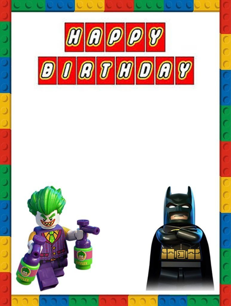 Lego Batman Birthday Invitation Template within Lego Batman Invitations Free Printable