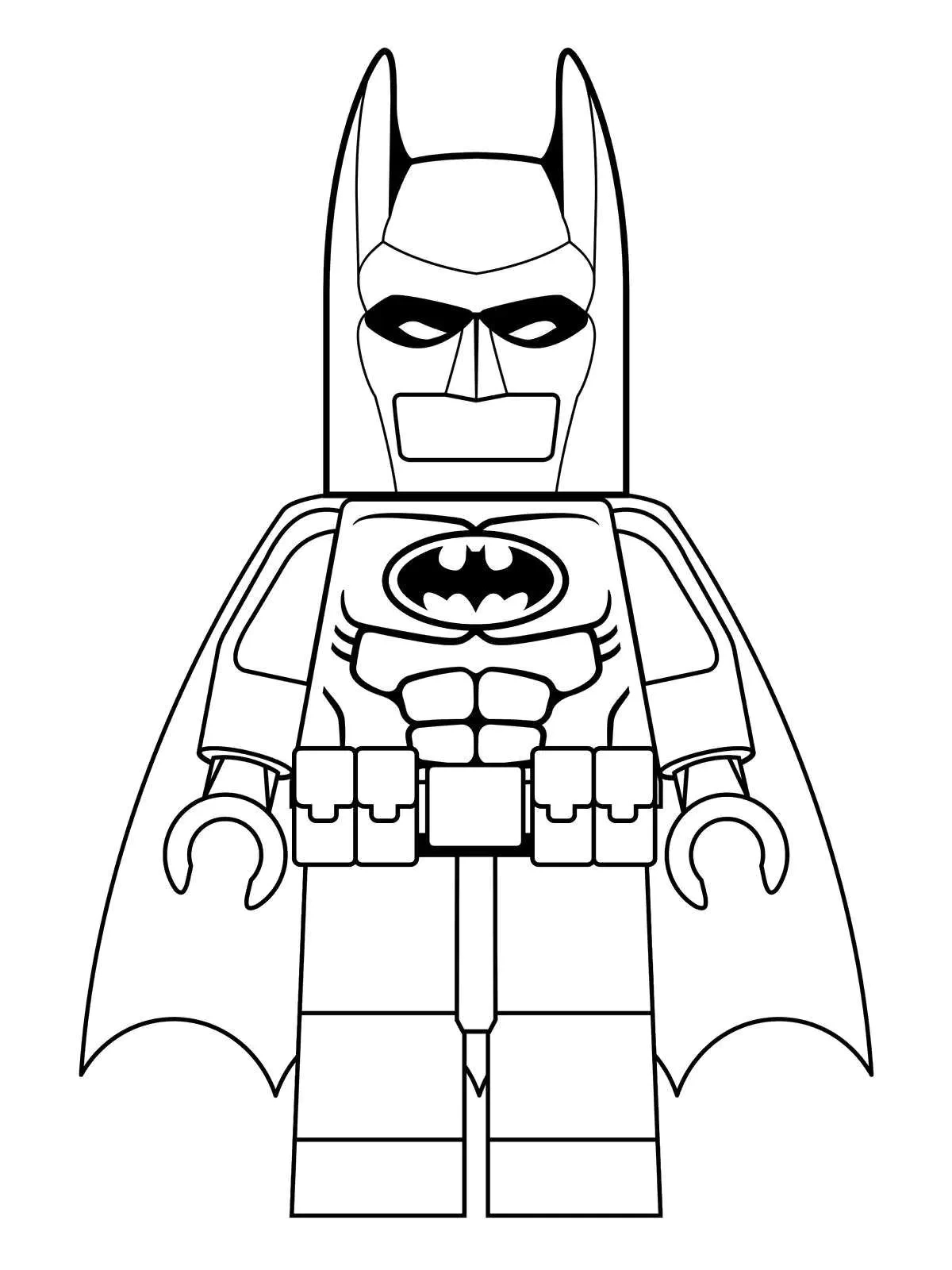 Lego Batman Image To Download And Color - Lego Batman Coloring Pages with Free Printable Lego Batman