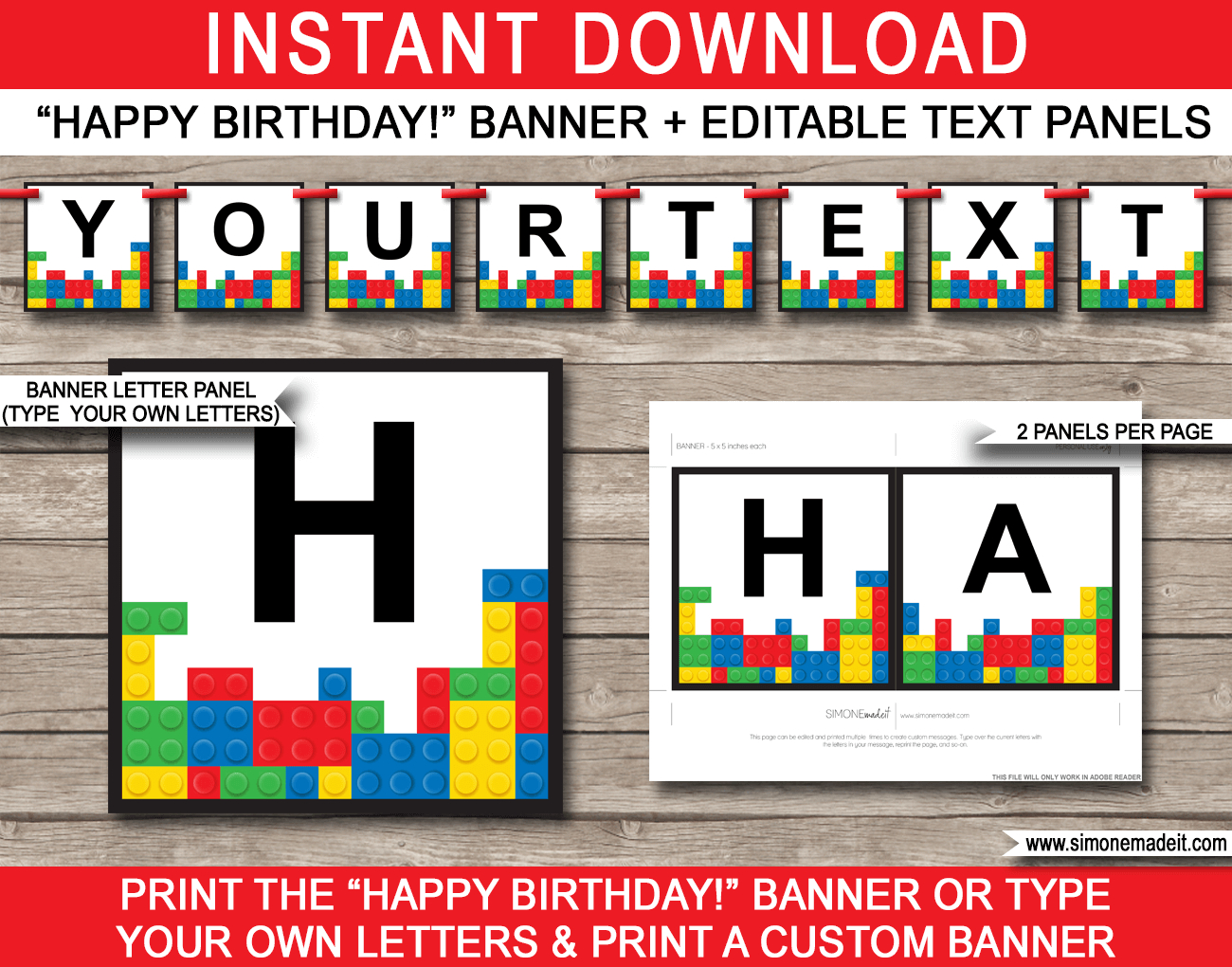 Lego Party Banner Template throughout Free Printable Lego Banner