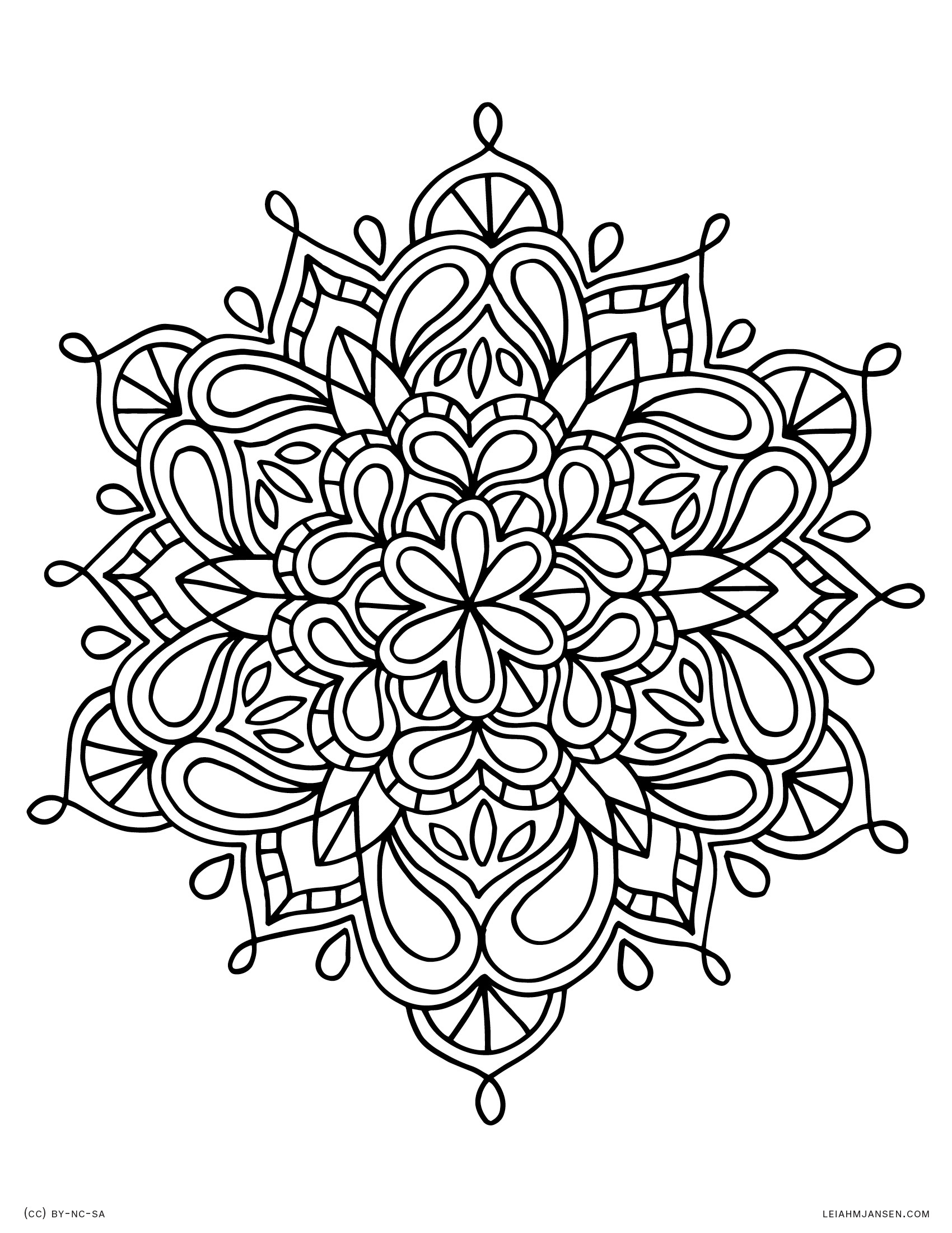 Leiah M Jansen inside Free Printable Mandalas