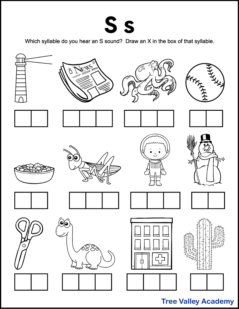 Letter S Sound Worksheets - Tree Valley Academy for Free Printable 5 W&amp;amp;#039;s Worksheets