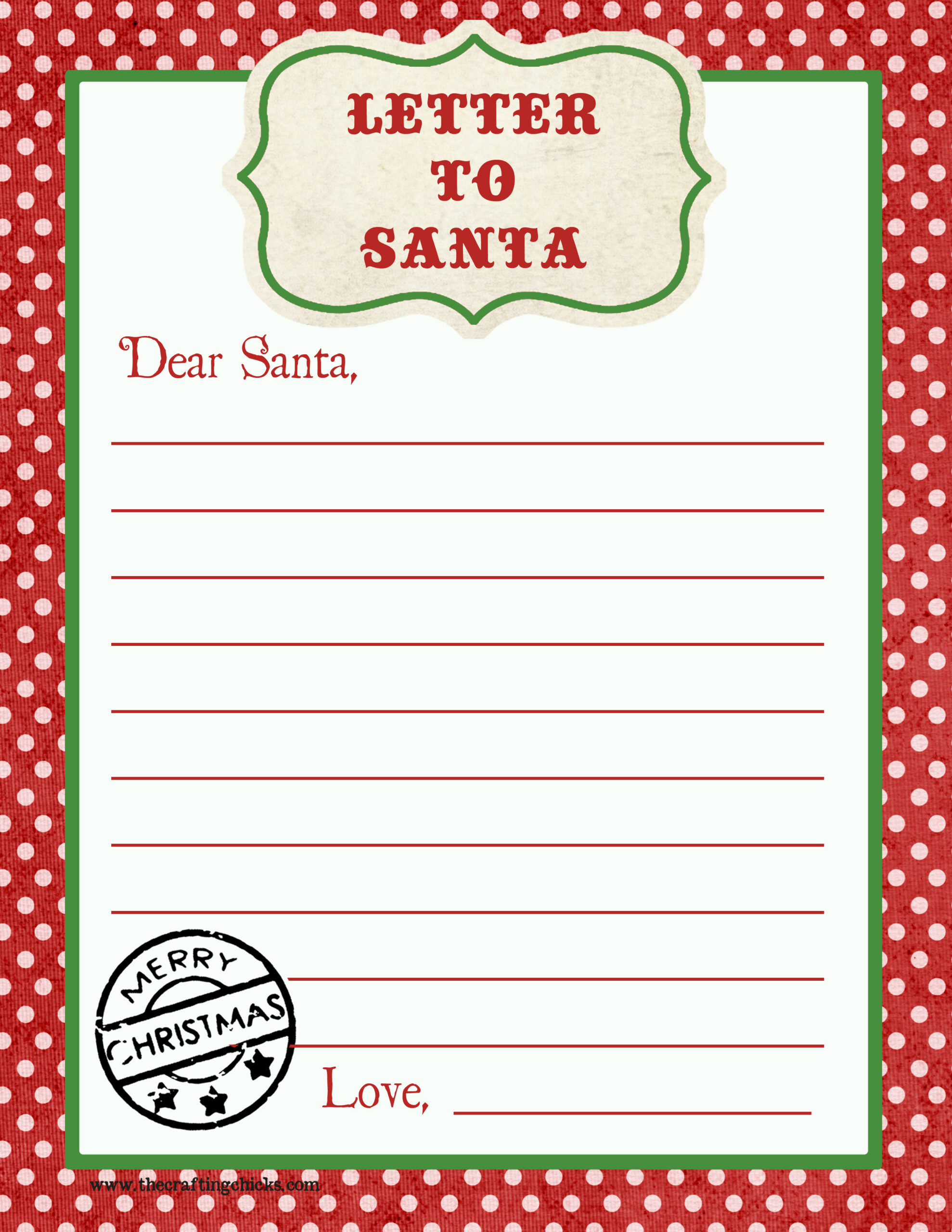 Letter To Santa Free Printable Download inside Free Printable Dear Santa Stationary
