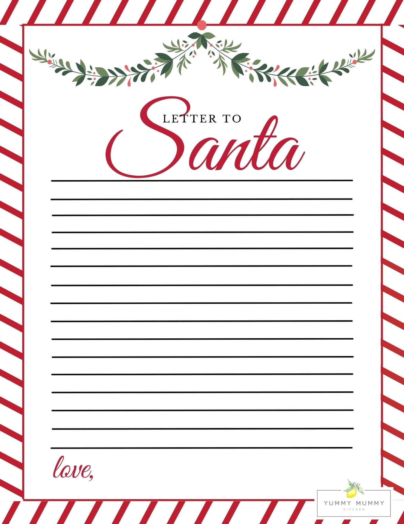 Letter To Santa Templates Story - Yummy Mummy Kitchen intended for Free Printable Dear Santa Stationary