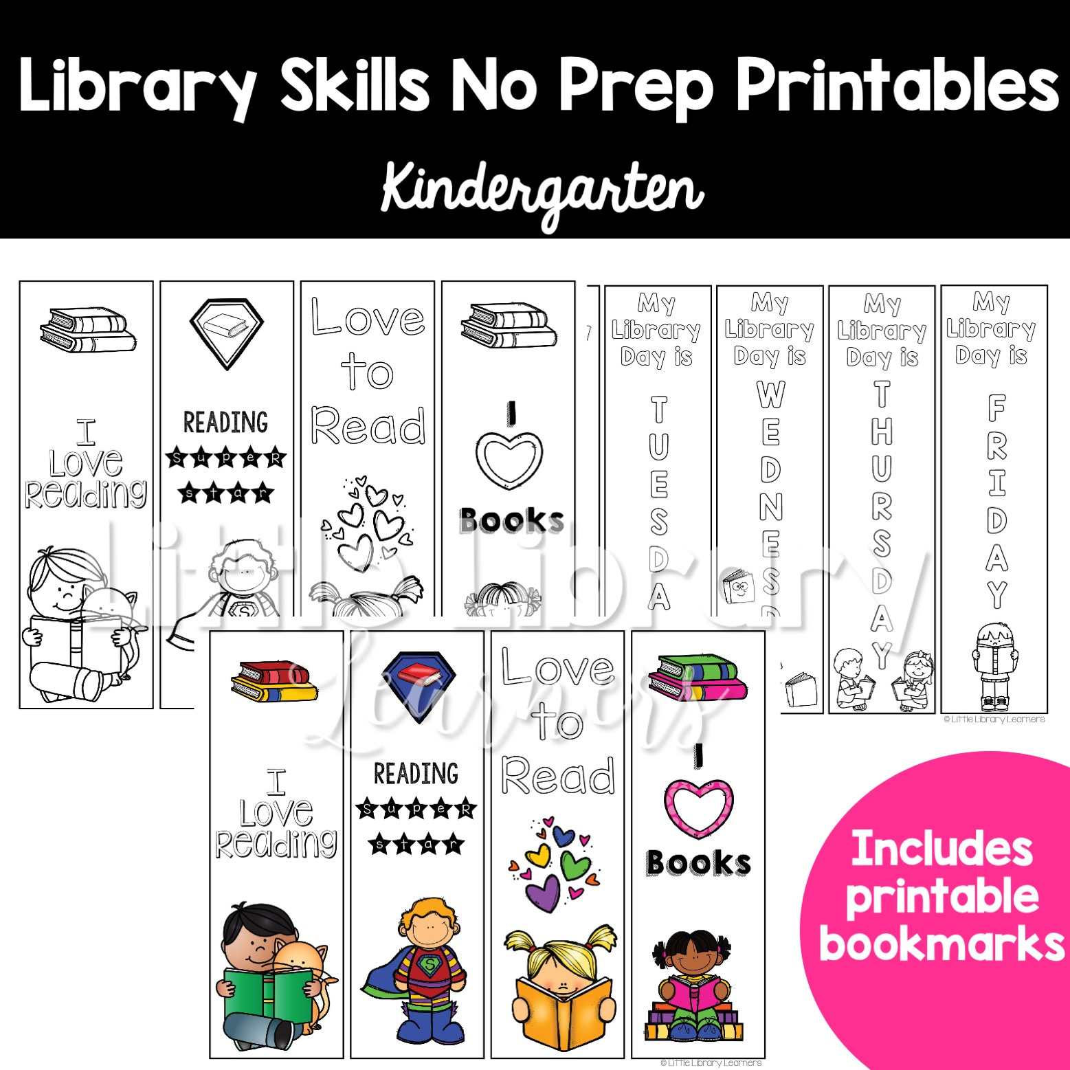 Library Skills No Prep Printables Kindergarten - Worksheets Library for Free Printable Library Skills Worksheets