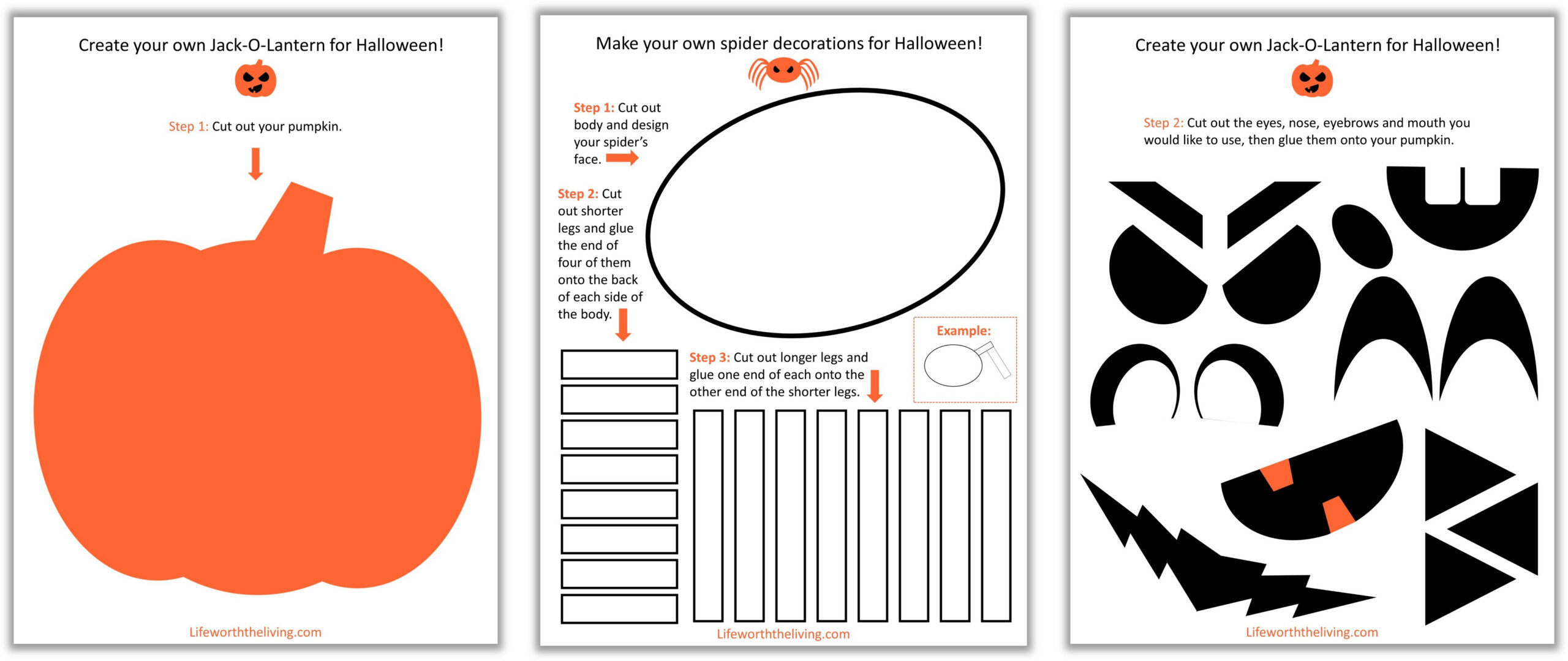 Life Worth The Living Blog pertaining to Free Printable Halloween Paper Crafts