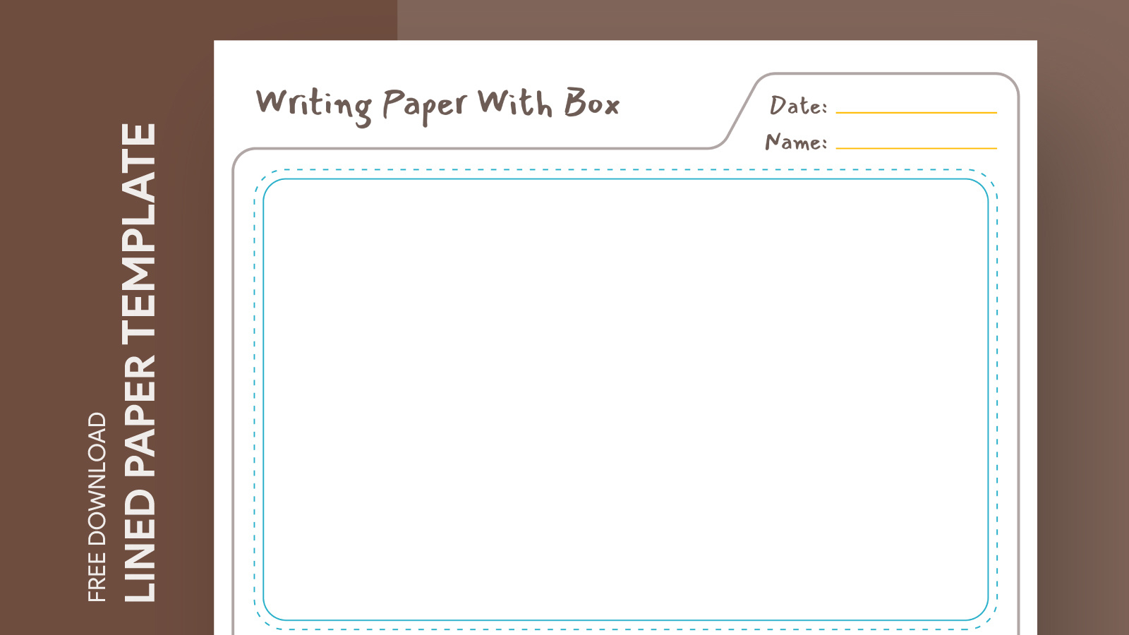 Lined Paper With Picture Box Free Google Docs Template - Gdoc.io with Free Printable Writing Paper With Picture Box