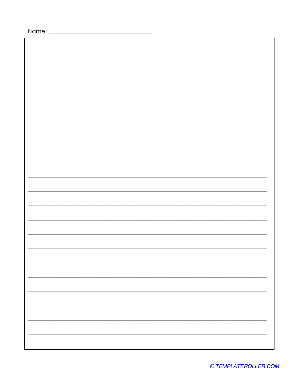 Lined Writing Paper Template With Picture Box Download Printable throughout Free Printable Writing Paper With Picture Box