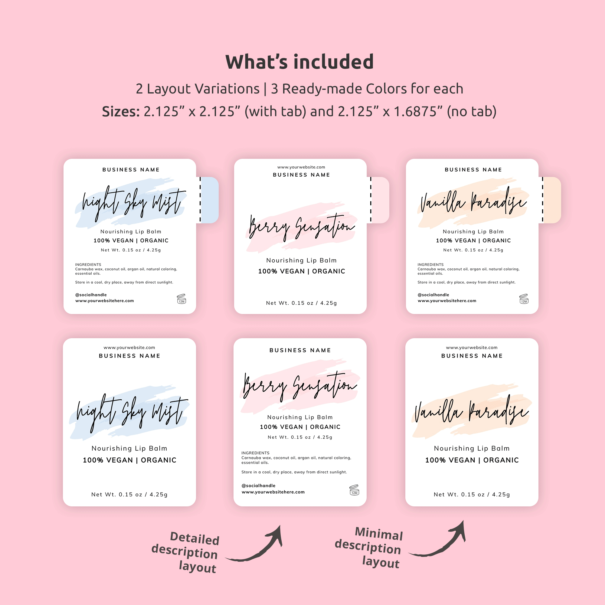 Lip Balm Label Template: Feminine Chapstick Packaging Design within Free Printable Lip Balm Label Template