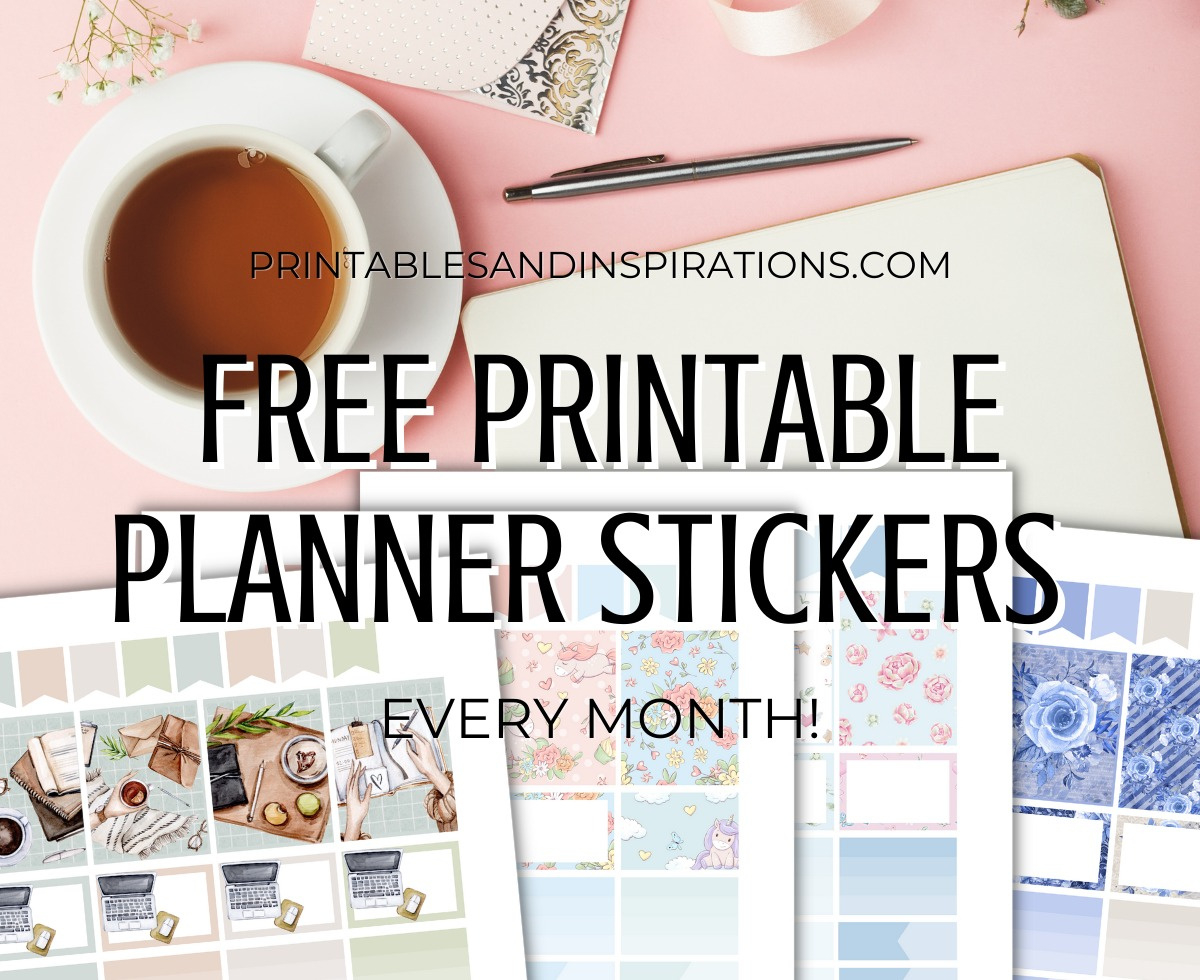 List Of Pretty Planner Stickers – Free Printable – Print And Cut inside Free Printable Stickers