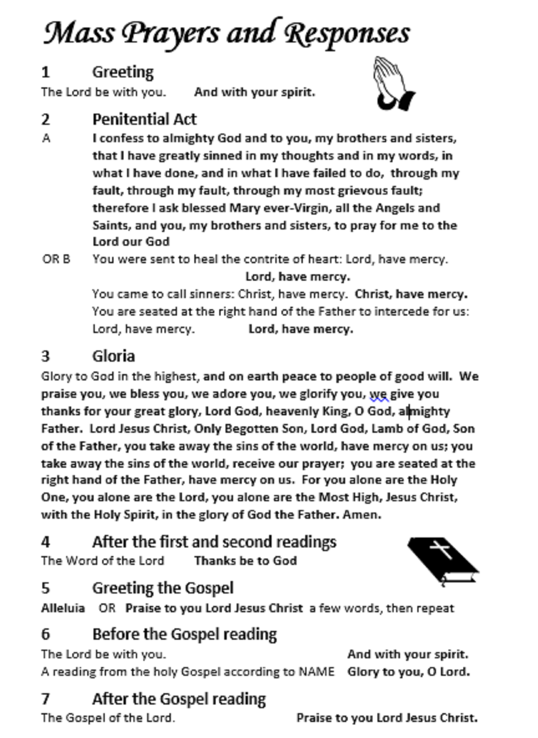 Liturgytools: Catholic Mass Prayers And Responses - Booklet within Free Printable Catholic Mass Book
