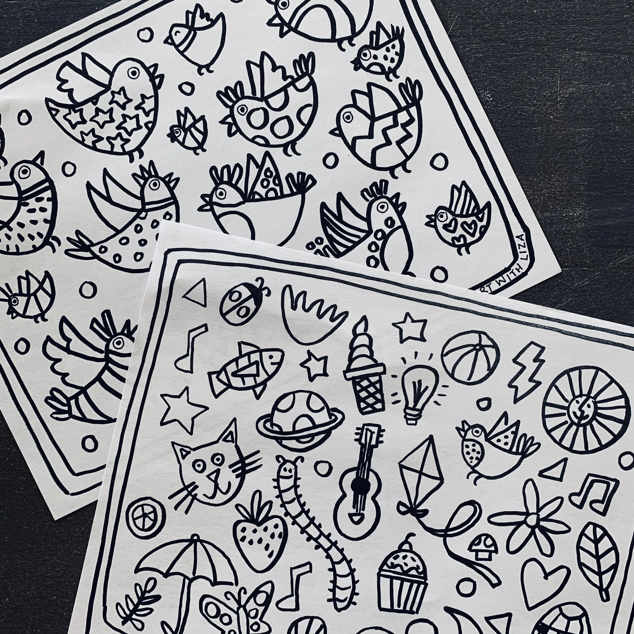 Liza Snyder Art-Free Printable Doodles To Color regarding Free Printable Doodle Patterns