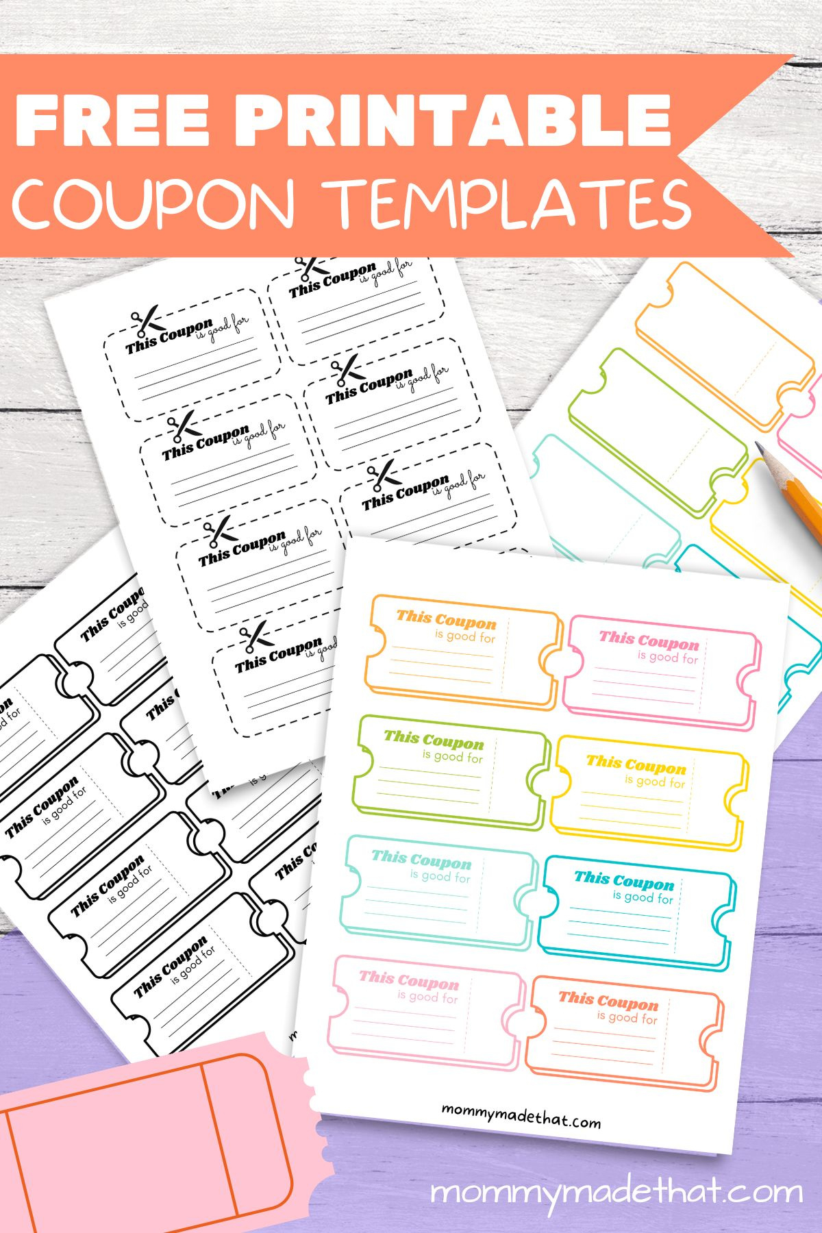 Lots Of Blank Coupon Templates (Free Printables!) throughout Free Printable Payment Coupon Book