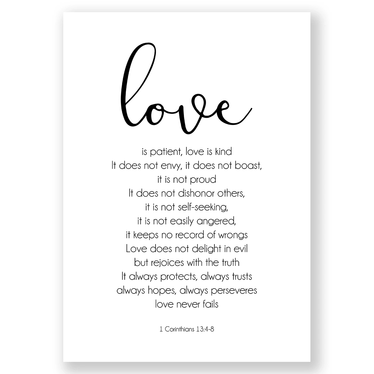 Love Is Patient Love Is Kind Print - Wall Art Printable Prints regarding Love Is Patient Free Printable