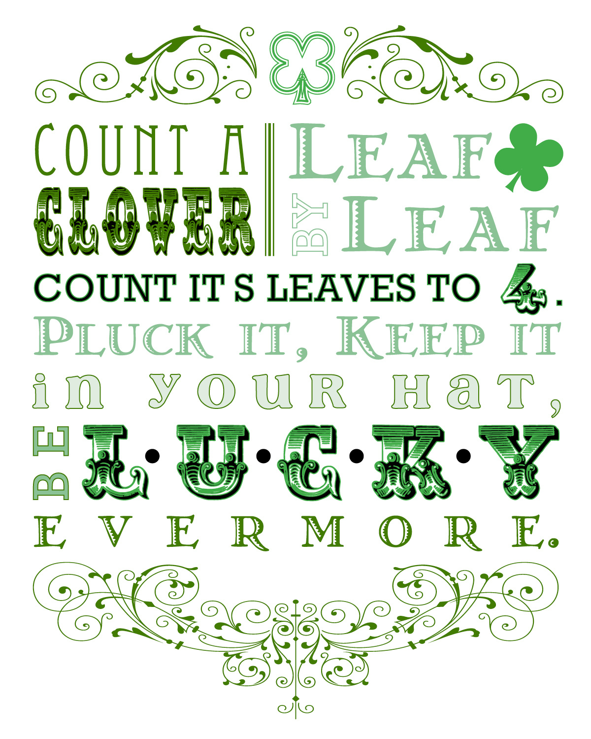 Lucky Art [Free Printable] - Sweet Anne Designs throughout Free St Patrick'S Day Subway Art Printables