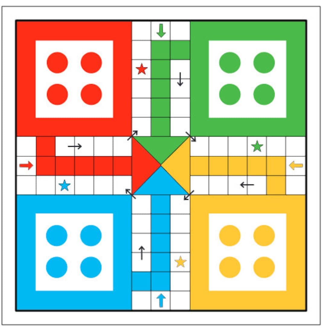 Ludo Game Instant Download - Etsy Uk intended for Free Printable Ludo Board