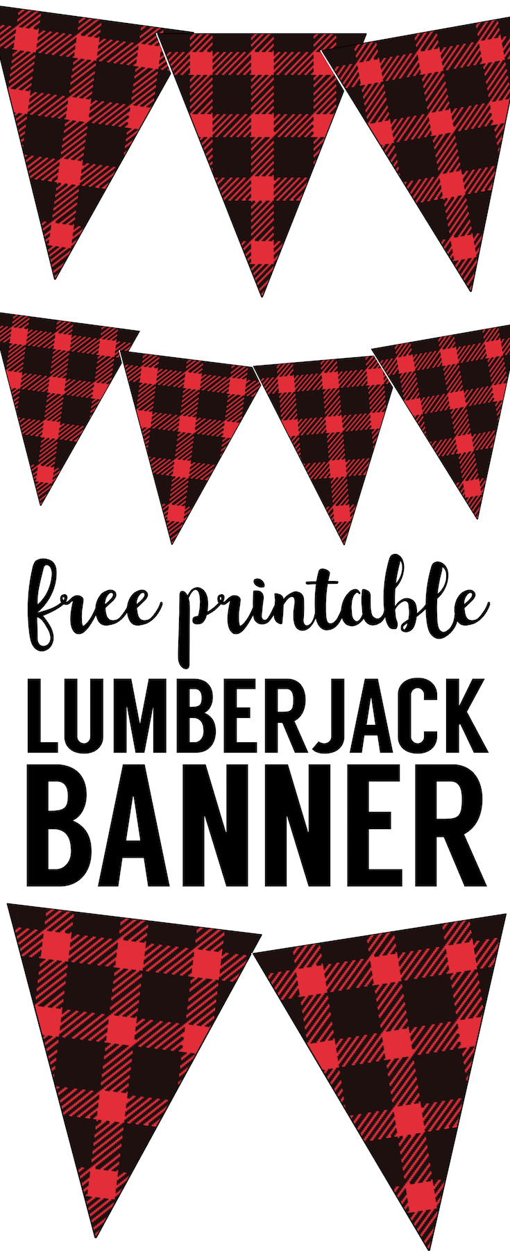 Lumberjack Banner Free Printable - Paper Trail Design regarding Lumberjack Printables Free