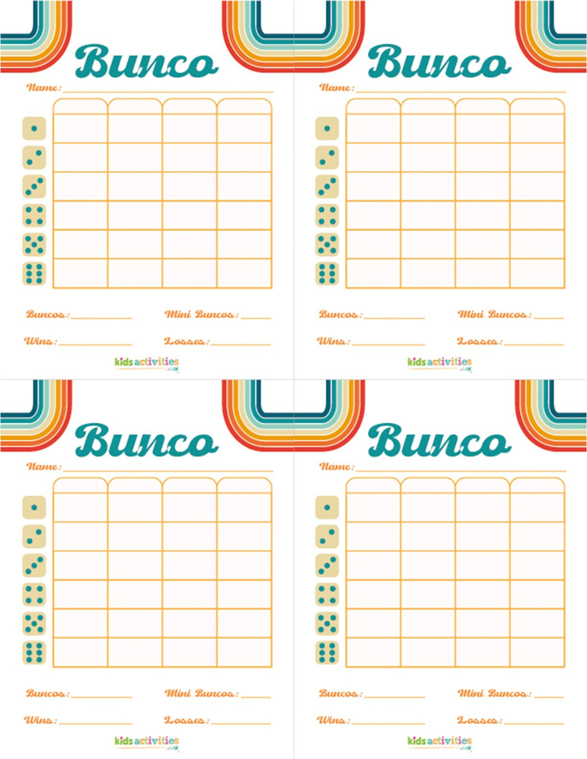 Make A Bunco Party Box With Free Printable Bunco Score Sheets inside Free Printable Bunco Score Sheets