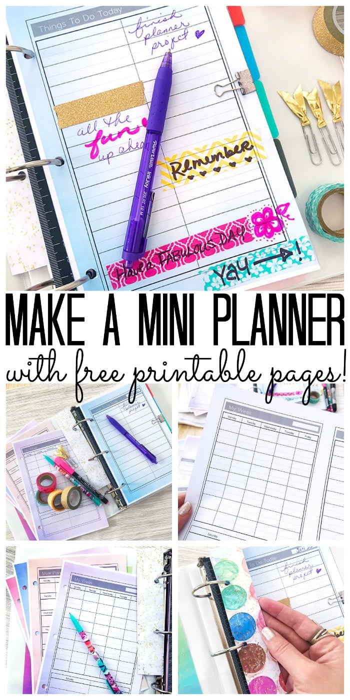 Make Your Own Mini Planner - Angie Holden The Country Chic Cottage intended for Mini Binder Free Printables