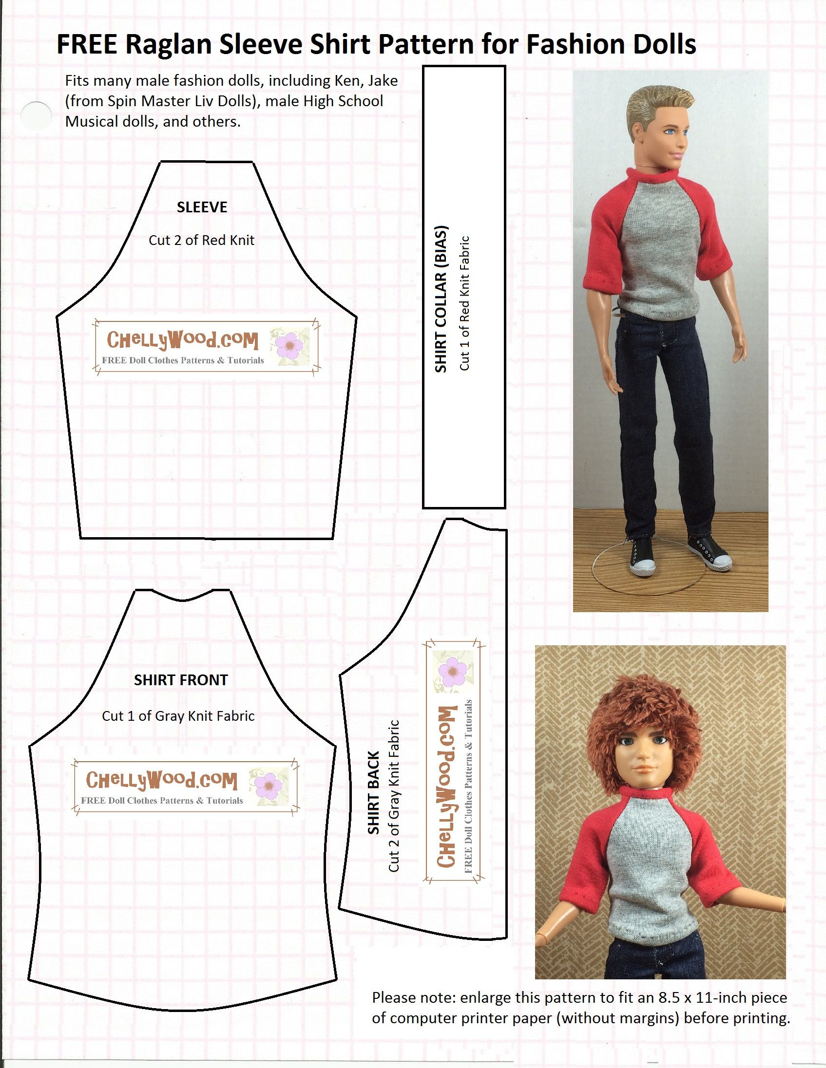 Male Barbie Clothes Patterns Free Printable Ken Doll Clothes for Ken Clothes Patterns Free Printable
