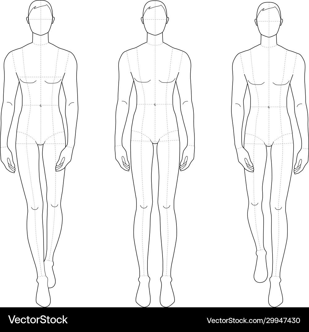 Male Fashion Figure Template Royalty Free Vector Image pertaining to Free Printable Fashion Templates
