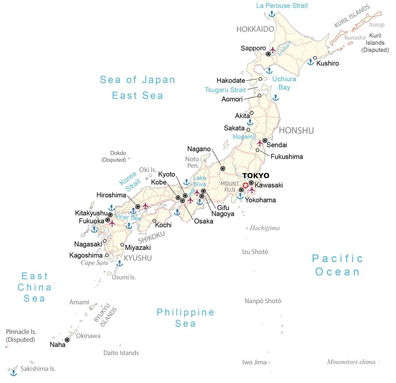 Map Of Japan - Cities And Roads - Gis Geography in Free Printable Map Of Japan