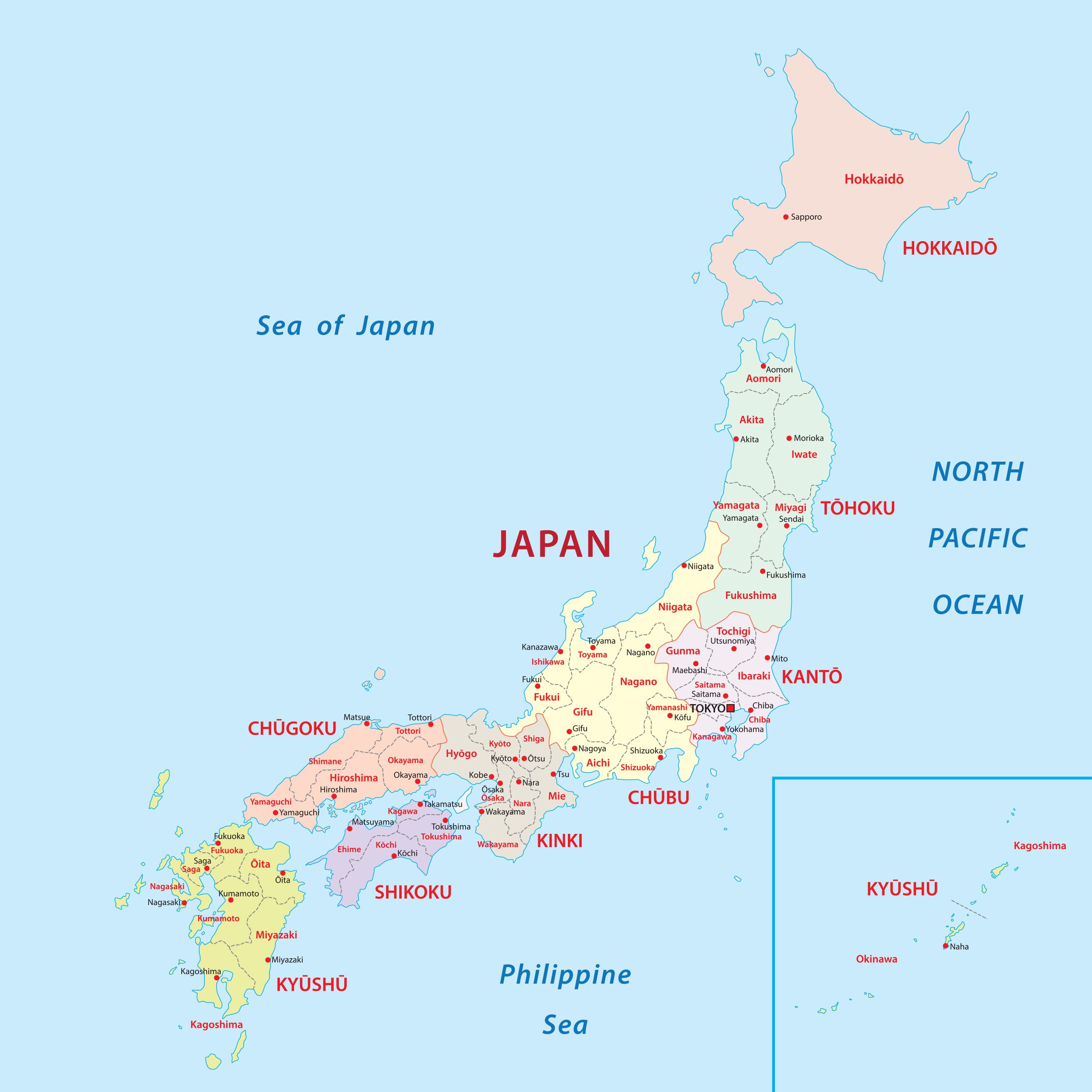Map Of Japan - Japan Rail Pass with regard to Free Printable Map Of Japan