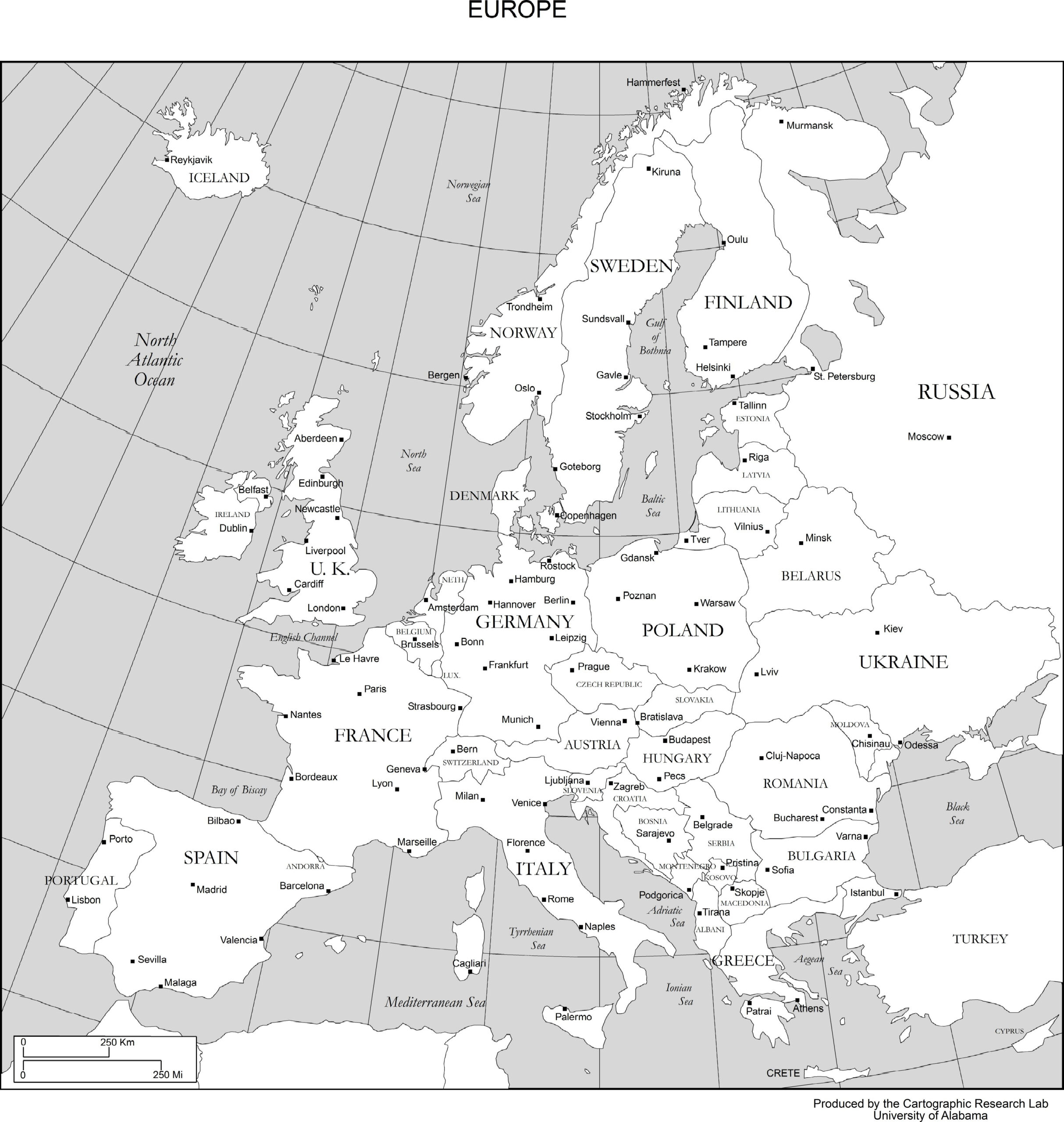 Maps Of Europe - Worksheets Library throughout Free Printable Map Of Europe With Cities